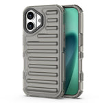 For iPhone 17 Case Stripe Design Anti-Slip Detachable TPU + PC Phone Cover