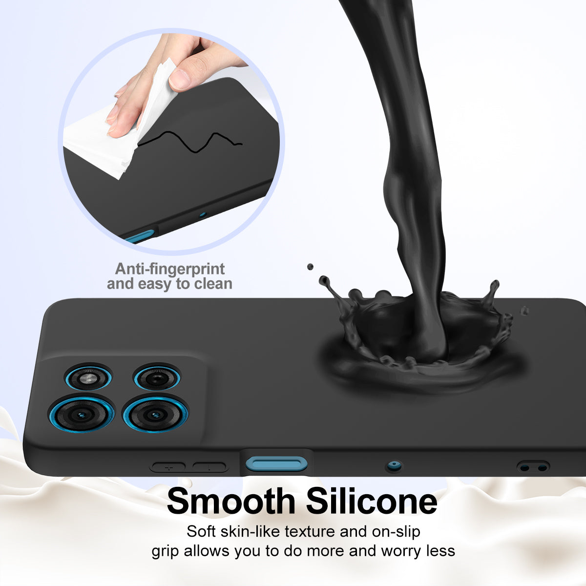 For Motorola Moto G56 5G Magnetic Case Anti-Drop Liquid Silicone Phone Cover
