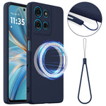 For Motorola Moto G56 5G Magnetic Case Anti-Drop Liquid Silicone Phone Cover