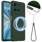 For Motorola Moto G56 5G Magnetic Case Anti-Drop Liquid Silicone Phone Cover