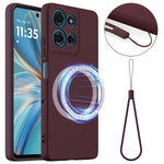 For Motorola Moto G56 5G Magnetic Case Anti-Drop Liquid Silicone Phone Cover