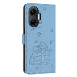 For Xiaomi Poco F7 5G / Redmi Turbo 4 Pro 5G Wallet Case Cats Imprint Leather Phone Cover with Strap