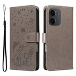 For Xiaomi Redmi 15C 4G (Global) (171mm) / Poco C85 4G (171mm) Leather Wallet Case Cat Bee Pattern Phone Cover Stand