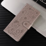 For Xiaomi Redmi 15C 4G (Global) (171mm) / Poco C85 4G (171mm) Leather Wallet Case Cat Bee Pattern Phone Cover Stand