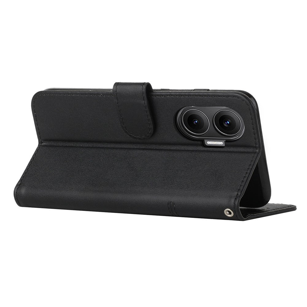 For Xiaomi Poco F7 5G  /  Redmi Turbo 4 Pro 5G Leather Phone Case Foldable Stand Wallet Flip Cover with Strap