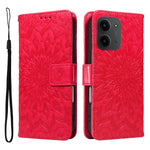 For Xiaomi Redmi 15C 4G (Global) (171mm) / Poco C85 4G (171mm) Leather Wallet Case Sunflower Imprinted Phone Cover