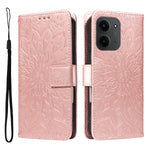For Xiaomi Redmi 15C 4G (Global) (171mm) / Poco C85 4G (171mm) Leather Wallet Case Sunflower Imprinted Phone Cover
