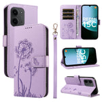 For Xiaomi Redmi 15C 4G (Global) (171mm) / Poco C85 4G (171mm) Leather Wallet Case with Strap Dandelion Imprint Phone Stand Cover