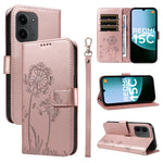 For Xiaomi Redmi 15C 4G (Global) (171mm) / Poco C85 4G (171mm) Leather Wallet Case with Strap Dandelion Imprint Phone Stand Cover