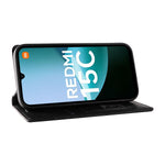 YIKATU För Xiaomi Redmi 15C 4G (Global) (171mm) / Poco C85 4G (171mm) Plånboksfodral YK-006 Lädermobilfodral Litchitextur
