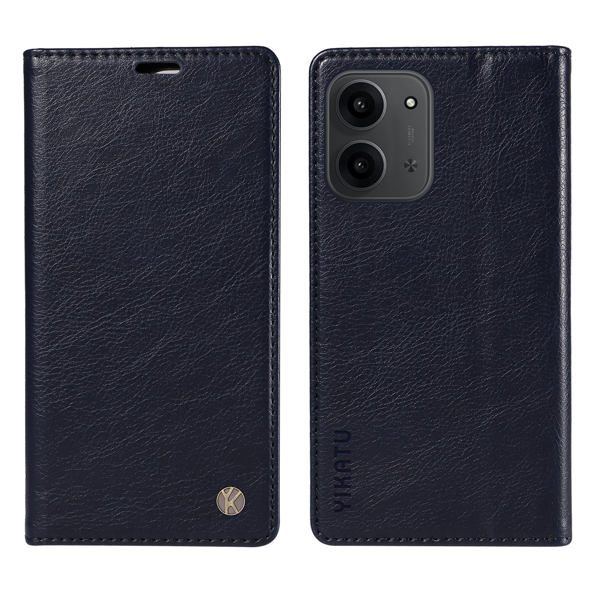 YIKATU För Xiaomi Redmi 15C 4G (Global) (171mm) / Poco C85 4G (171mm) Plånboksfodral YK-006 Lädermobilfodral Litchitextur