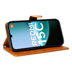 For Xiaomi Redmi 15C 4G (Global) (171mm) / Poco C85 4G (171mm) Wallet Case T-Shape Lines Leather Phone Cover Stand