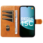 For Xiaomi Redmi 15C 4G (Global) (171mm) / Poco C85 4G (171mm) Wallet Case T-Shape Lines Leather Phone Cover Stand