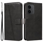 For Xiaomi Redmi 15C 4G (Global) (171mm) / Poco C85 4G (171mm) Wallet Case T-Shape Lines Leather Phone Cover Stand