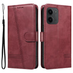 For Xiaomi Redmi 15C 4G (Global) (171mm) / Poco C85 4G (171mm) Wallet Case T-Shape Lines Leather Phone Cover Stand