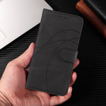 Xiaomi Redmi 15C 5G (EU) (173 mm) / 15C 4G (EU) (173 mm) Plånboksfodral Lädermobilfodral Stativ med böjd linjedesign