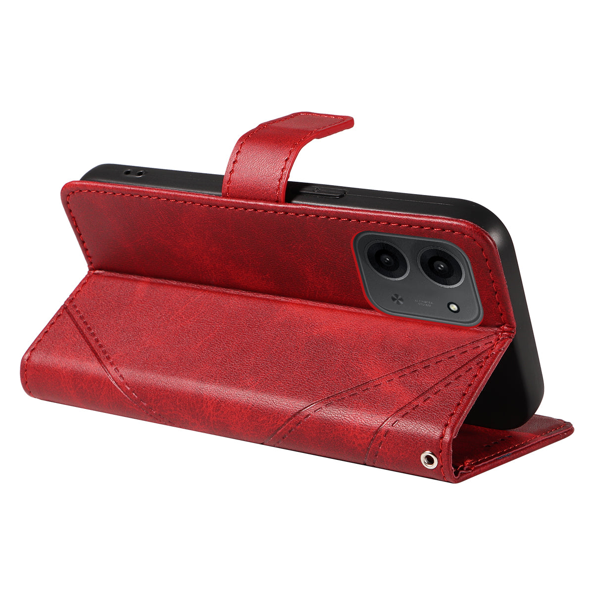 For Xiaomi Redmi 15C 4G (Global) (171mm) / Poco C85 4G (171mm) Leather Case Geometric Line Design Wallet Phone Cover with Wrist Strap