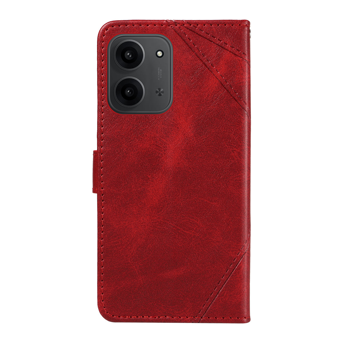 For Xiaomi Redmi 15C 4G (Global) (171mm) / Poco C85 4G (171mm) Leather Case Geometric Line Design Wallet Phone Cover with Wrist Strap