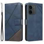 Xiaomi Redmi 15C 5G (EU) (173 mm) / 15C 4G (EU) (173 mm) Läderfodral Geometrisk linjedesign Plånboksfodral med handledsrem