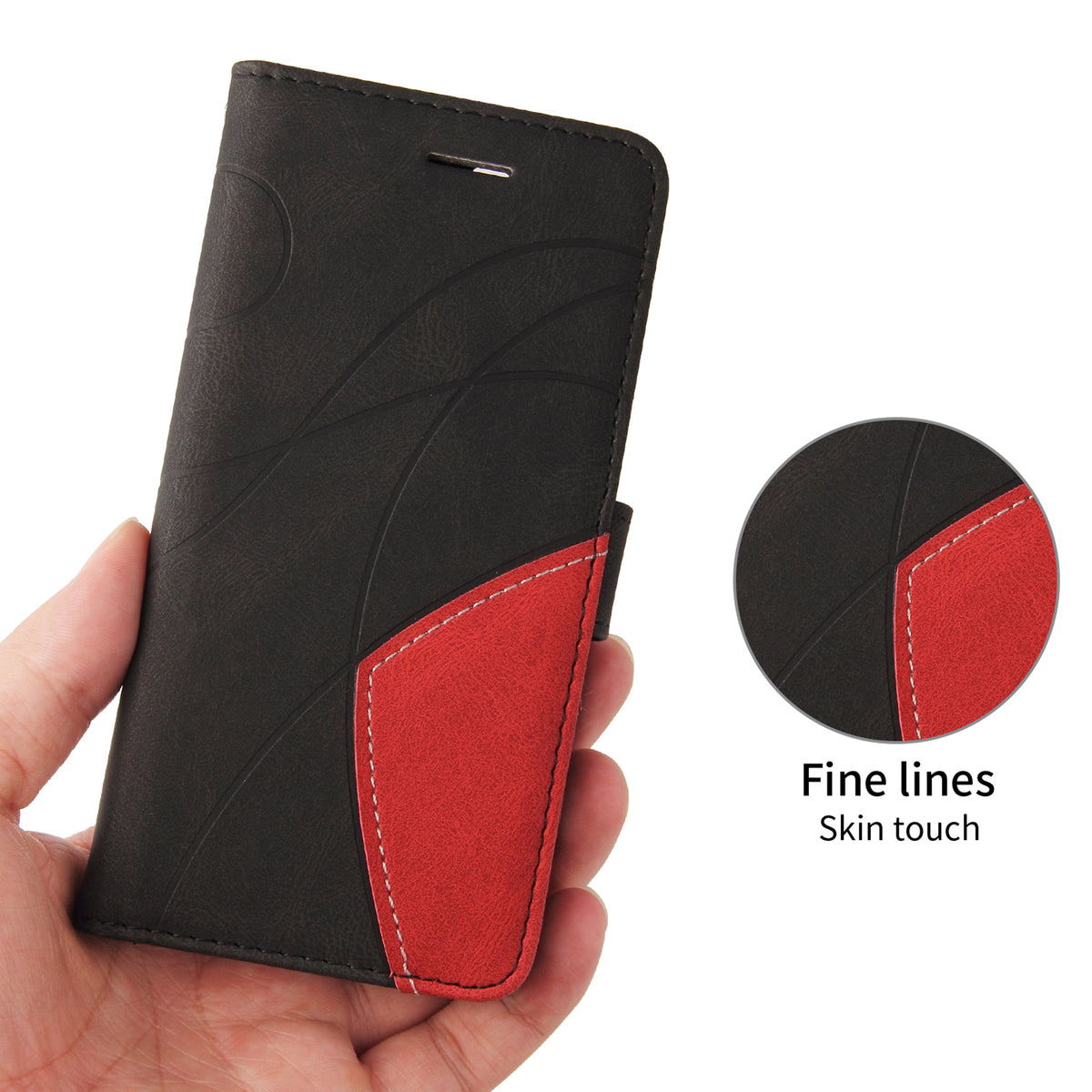 For Xiaomi Redmi 15C 4G (Global) (171mm) / Poco C85 4G (171mm) Leather Phone Case Stand Wallet with Bi-colour Splicing Design