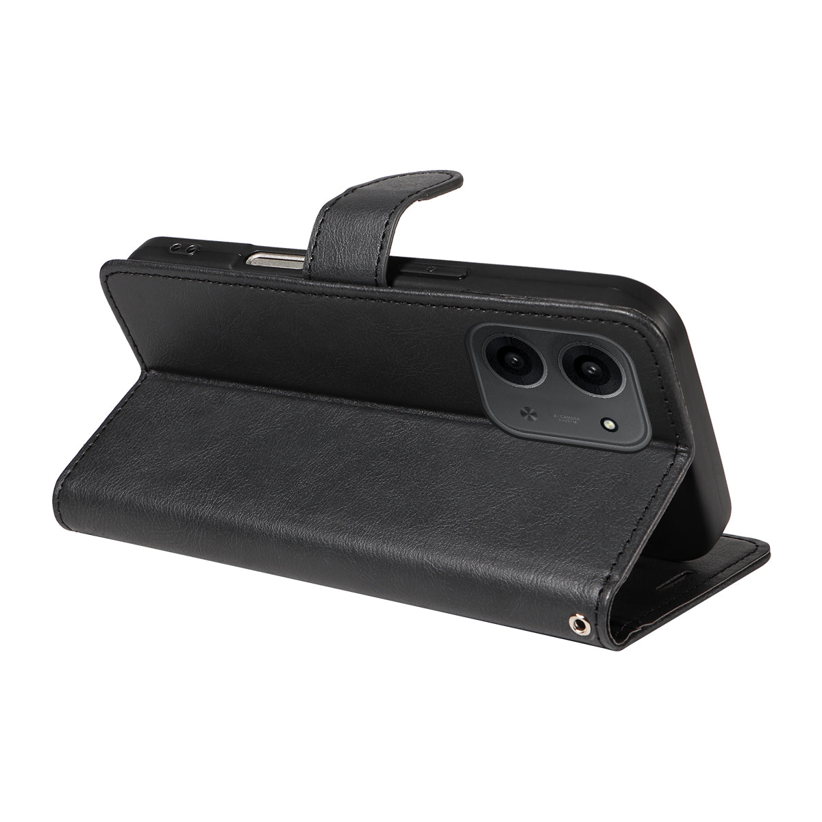 For Xiaomi Redmi 15C 5G (EU) (173mm) / 15C 4G (EU) (173mm) Leather Wallet Case with Strap Solid Color Phone Stand Cover