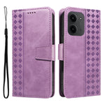 For Xiaomi Redmi 15C 5G (EU) (173mm) / 15C 4G (EU) (173mm) Leather Case Wallet Stand Grids Imprinted Phone Cover with Strap
