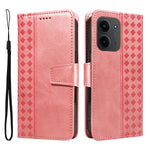 For Xiaomi Redmi 15C 5G (EU) (173mm) / 15C 4G (EU) (173mm) Leather Case Wallet Stand Grids Imprinted Phone Cover with Strap