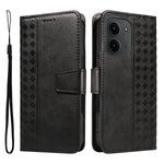 For Xiaomi Redmi 15C 5G (EU) (173mm) / 15C 4G (EU) (173mm) Leather Case Wallet Stand Grids Imprinted Phone Cover with Strap
