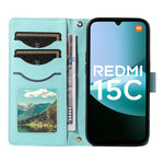 Xiaomi Redmi 15C 4G (Global) (171mm) / Poco C85 4G (171mm) Plånboksfodral Rhombus Lädermobilfodral med Rem