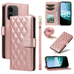 Xiaomi Redmi 15C 4G (Global) (171mm) / Poco C85 4G (171mm) Plånboksfodral Rhombus Lädermobilfodral med Rem