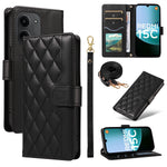 Xiaomi Redmi 15C 4G (Global) (171mm) / Poco C85 4G (171mm) Plånboksfodral Rhombus Lädermobilfodral med Rem