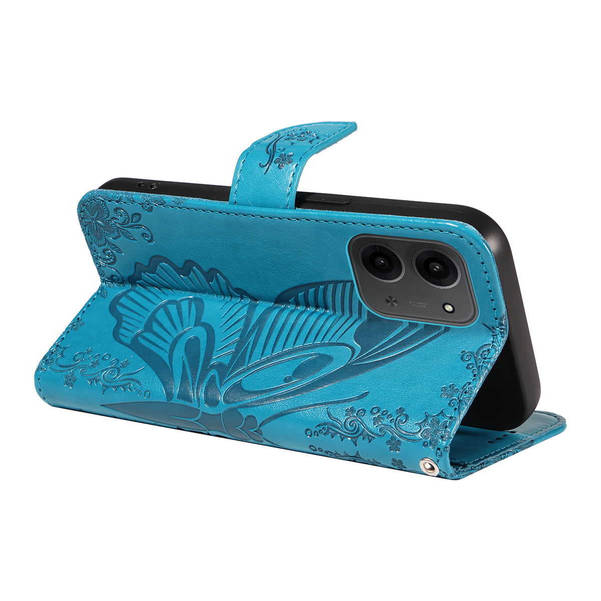 For Xiaomi Redmi 15C 4G (Global) (171mm) / Poco C85 4G (171mm) Case Butterfly Pattern PU Leather Folio Flip Phone Cover