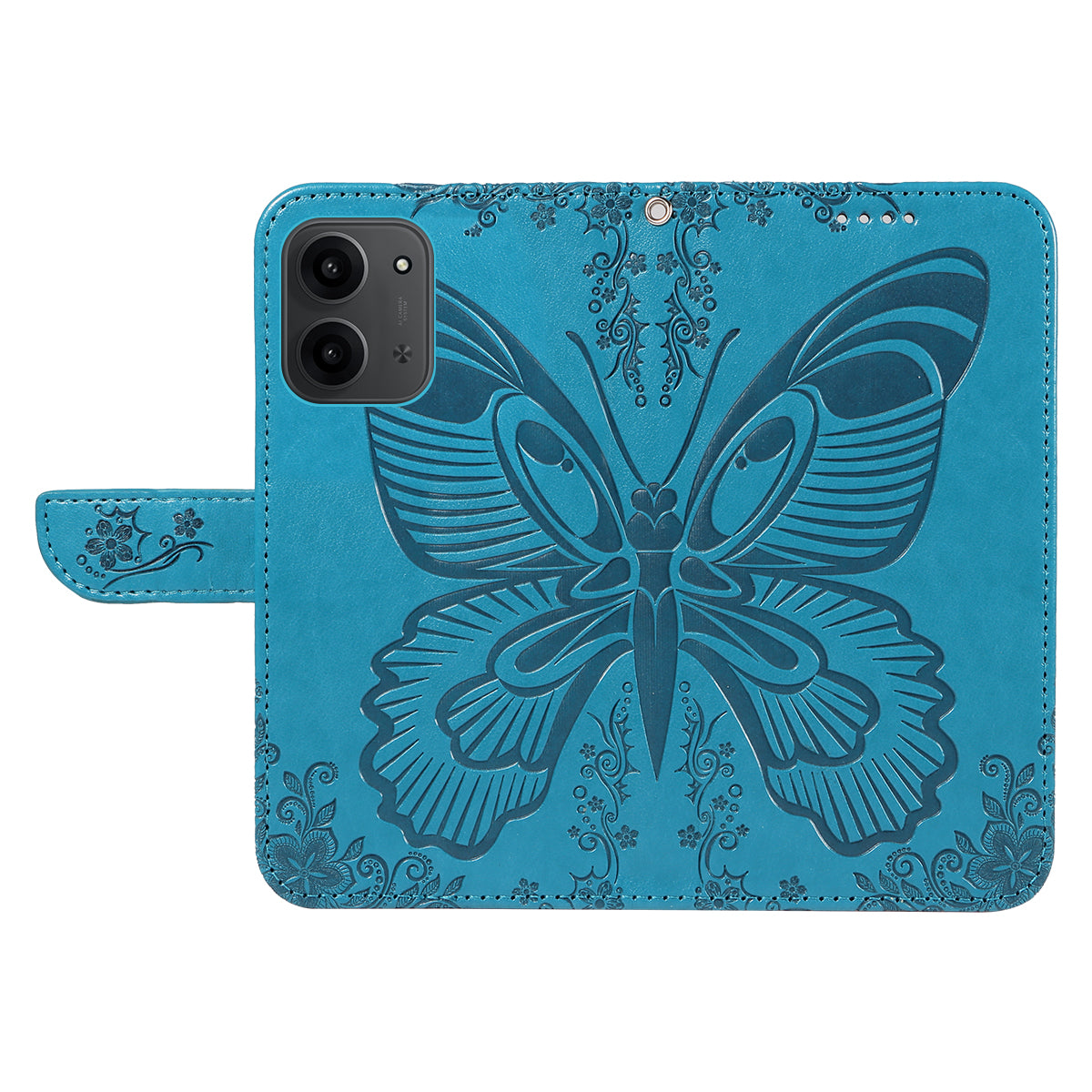 For Xiaomi Redmi 15C 4G (Global) (171mm) / Poco C85 4G (171mm) Case Butterfly Pattern PU Leather Folio Flip Phone Cover