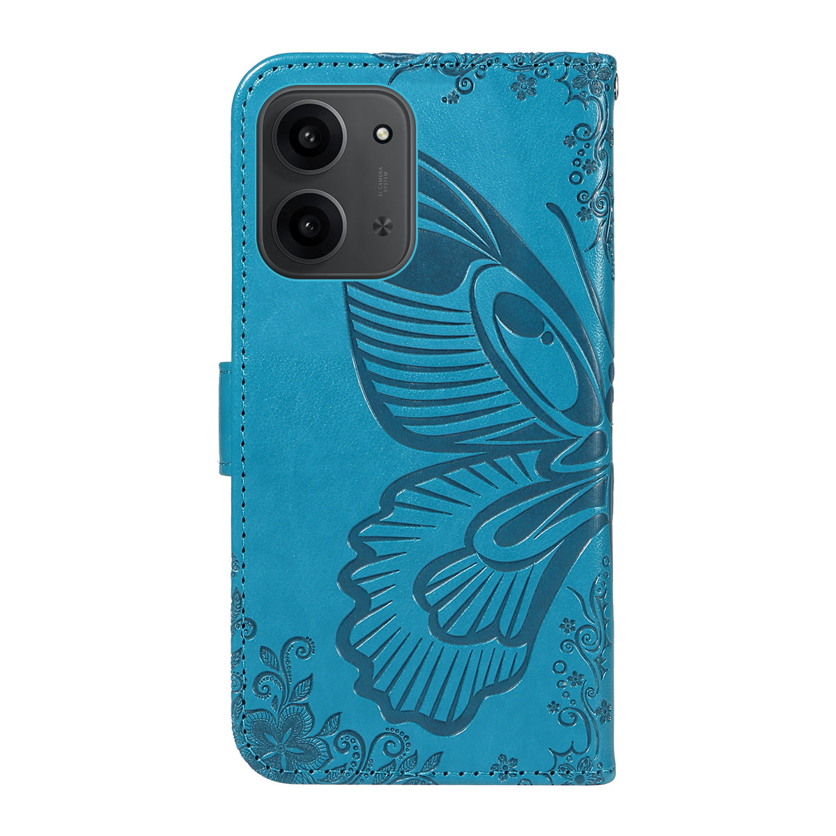 For Xiaomi Redmi 15C 4G (Global) (171mm) / Poco C85 4G (171mm) Case Butterfly Pattern PU Leather Folio Flip Phone Cover