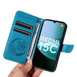 For Xiaomi Redmi 15C 4G (Global) (171mm) / Poco C85 4G (171mm) Case Butterfly Pattern PU Leather Folio Flip Phone Cover