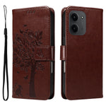 For Xiaomi Redmi 15C 5G (EU) (173mm) / 15C 4G (EU) (173mm) Phone Case with Stand Cat Tree Pattern Leather Wallet Mobile Cover