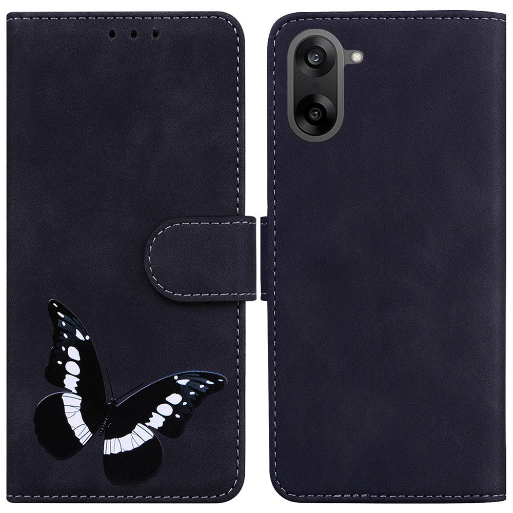 OnePlus Nord CE5 5G / Ace 5 Racing 5G Stativfodral PU-läder mobilskal Fjärilstryck