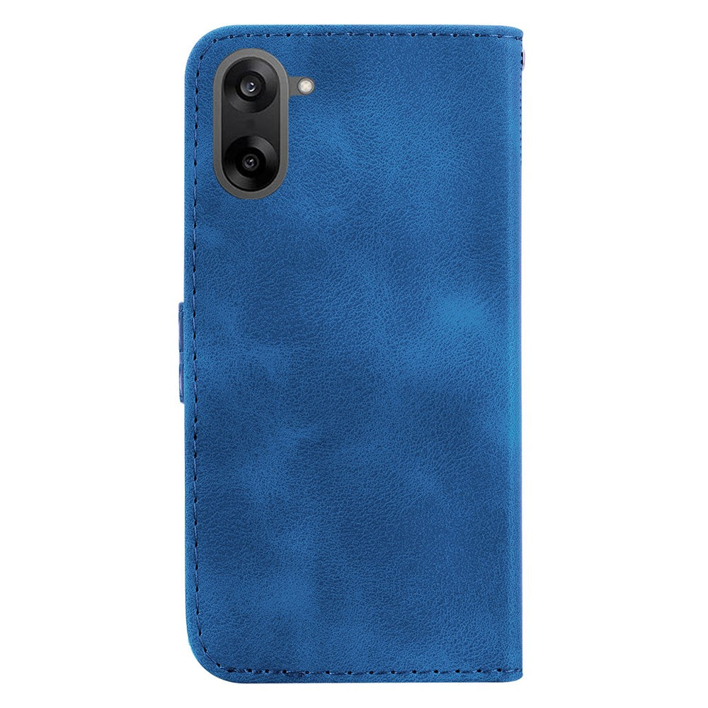 For OnePlus Nord CE5 5G / Ace 5 Racing 5G Stand Case 7-Shaped Pattern Imprint Leather Phone Cover with Strap