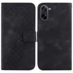 For OnePlus Nord CE5 5G / Ace 5 Racing 5G Stand Case 7-Shaped Pattern Imprint Leather Phone Cover with Strap