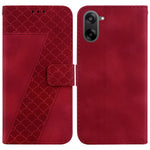 For OnePlus Nord CE5 5G / Ace 5 Racing 5G Stand Case 7-Shaped Pattern Imprint Leather Phone Cover with Strap