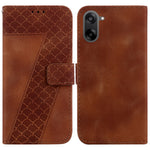 For OnePlus Nord CE5 5G / Ace 5 Racing 5G Stand Case 7-Shaped Pattern Imprint Leather Phone Cover with Strap