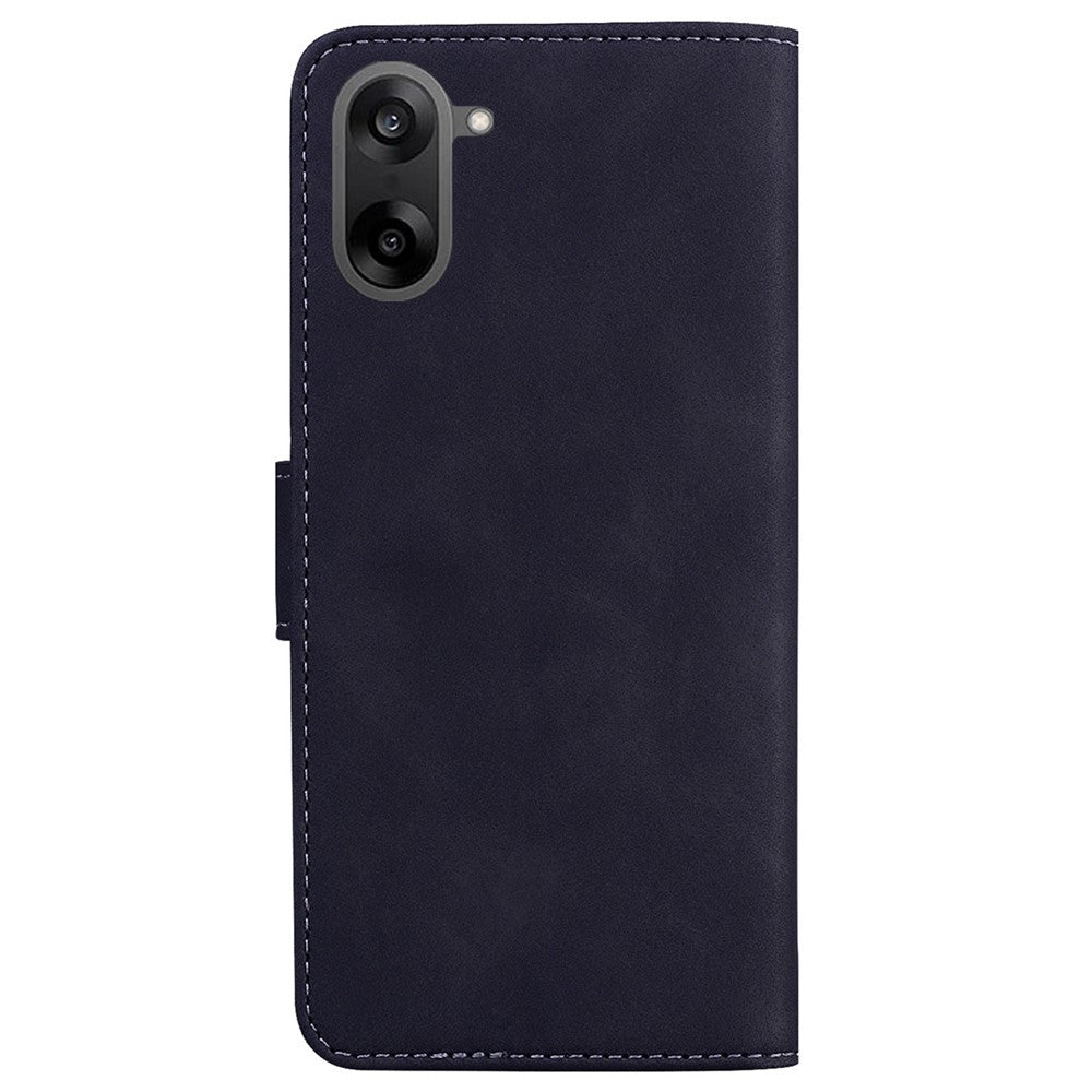 OnePlus Nord CE5 5G / Ace 5 Racing 5G-skal i enfärgat läderplånboksfodral