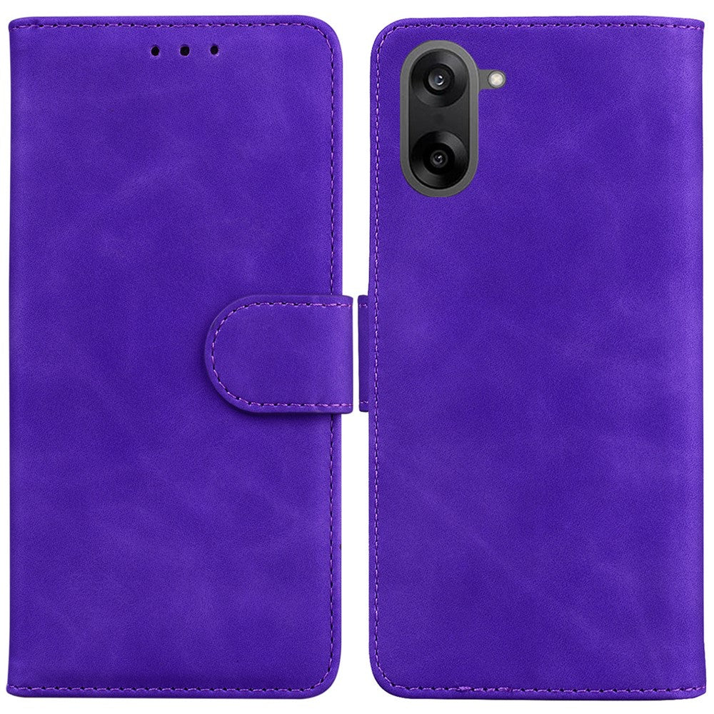 OnePlus Nord CE5 5G / Ace 5 Racing 5G-skal i enfärgat läderplånboksfodral