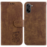 OnePlus Nord CE5 5G / Ace 5 Racing 5G Plånboksfodral Tiger Imprint Läder Stötsäkert mobilfodral med Handledsrem