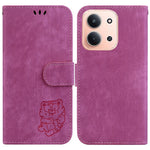 Pung-etui til Xiaomi Redmi 15C 5G (EU) (173 mm) / 15C 4G (EU) (173 mm), tigeraftryk, læder, stødsikkert mobilcover med håndledsrem