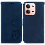 Pung-etui til Xiaomi Redmi 15C 5G (EU) (173 mm) / 15C 4G (EU) (173 mm), tigeraftryk, læder, stødsikkert mobilcover med håndledsrem