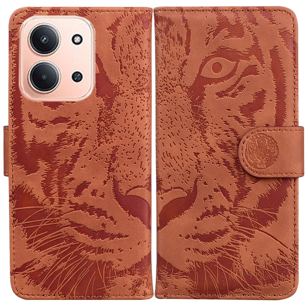 Xiaomi Redmi 15C 5G (EU) (173 mm) / 15C 4G (EU) (173 mm) etui med tigerpræg og læderpung