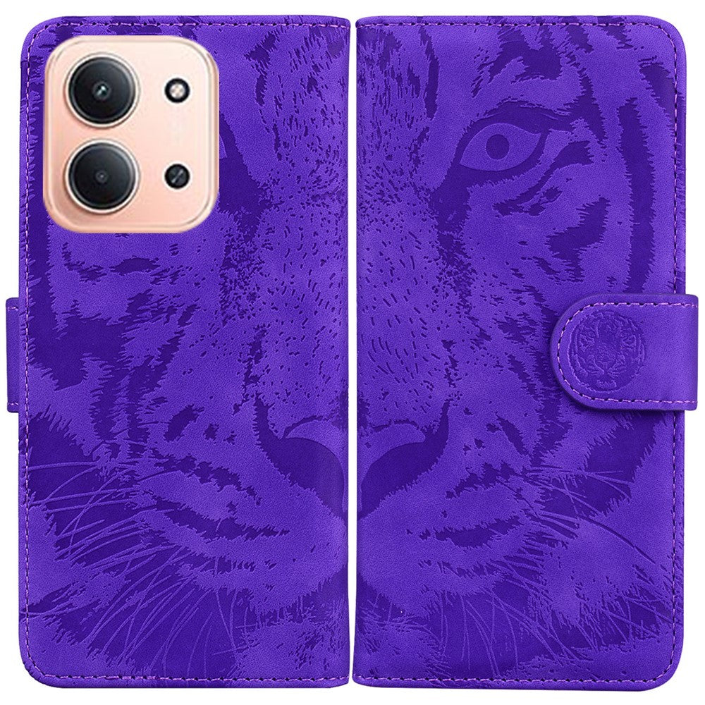 Xiaomi Redmi 15C 5G (EU) (173 mm) / 15C 4G (EU) (173 mm) etui med tigerpræg og læderpung