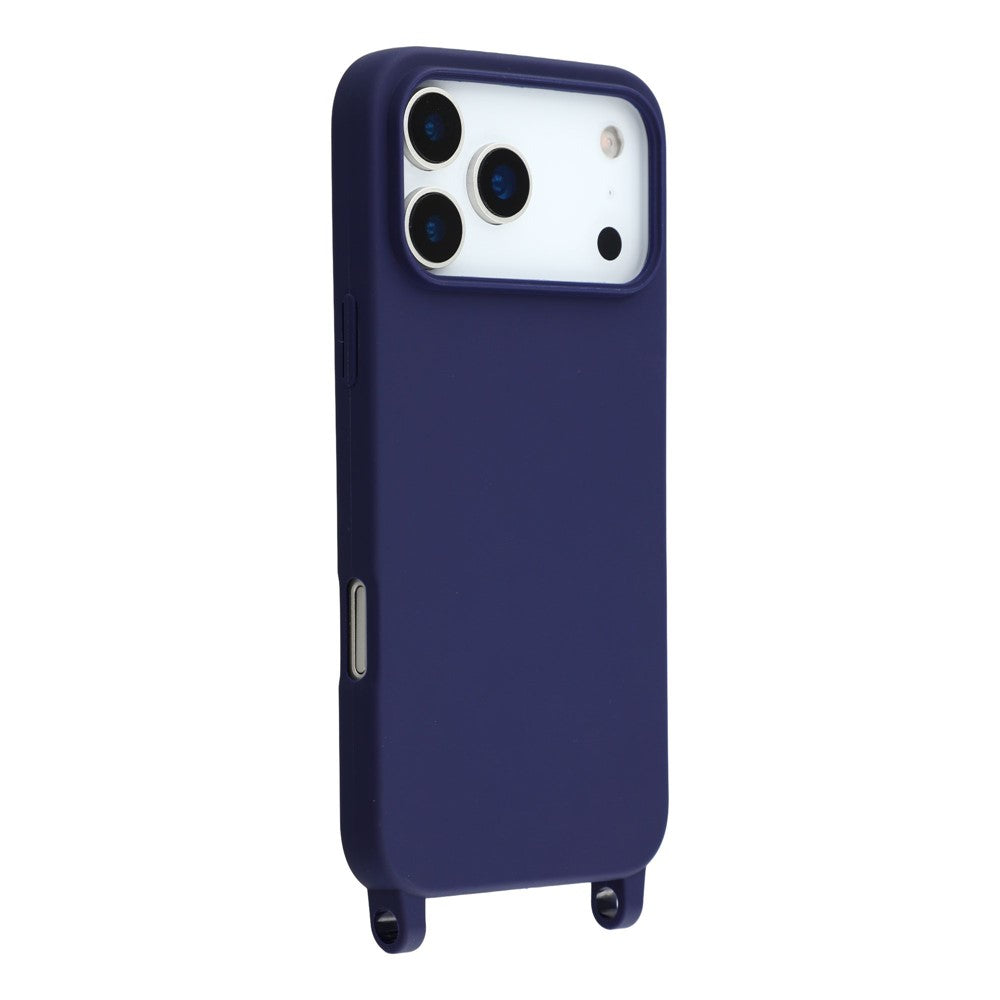 For iPhone 17 Pro Case TPU Soft Shockproof Phone Cover with Adjustable Lanyard
