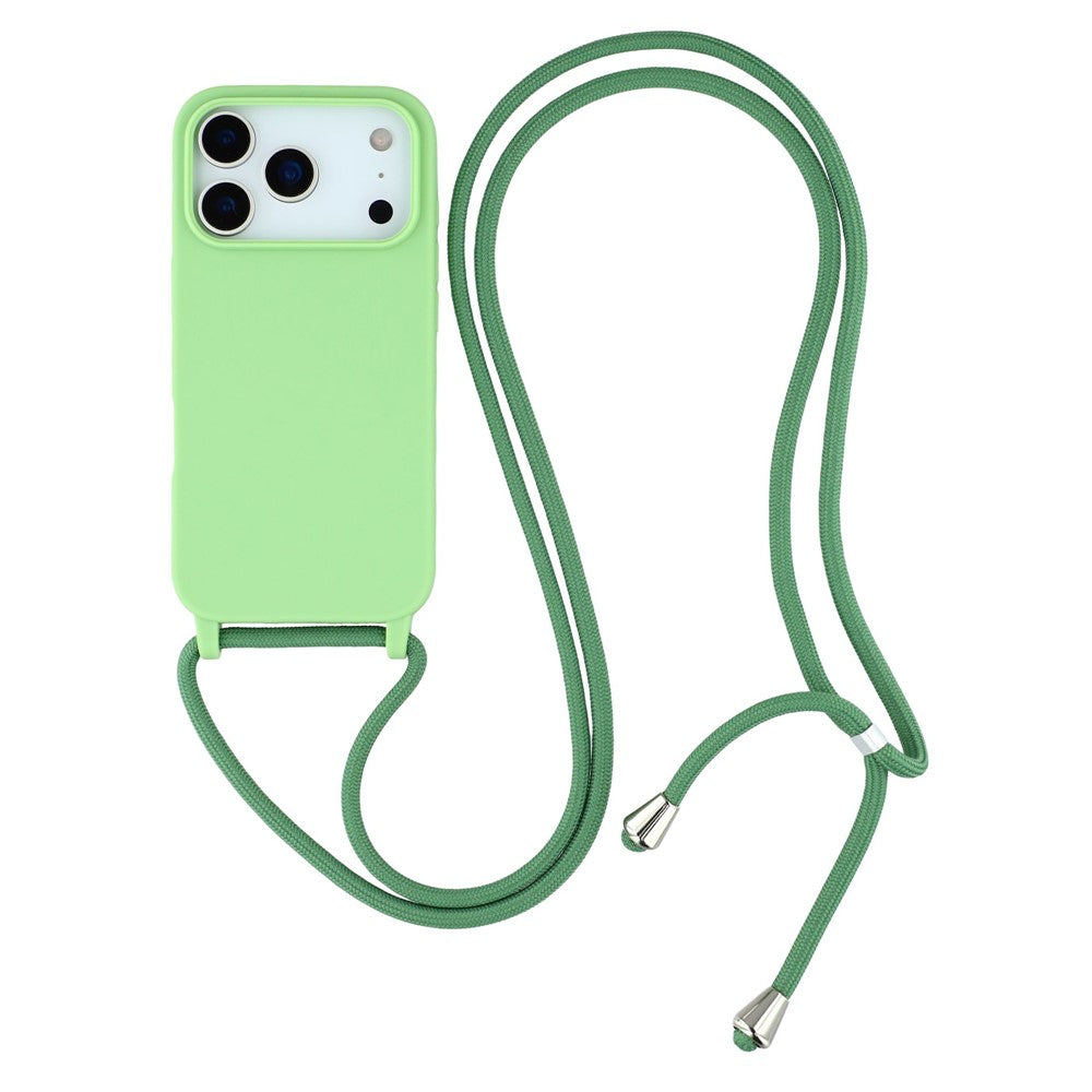 For iPhone 17 Pro Case TPU Soft Shockproof Phone Cover with Adjustable Lanyard